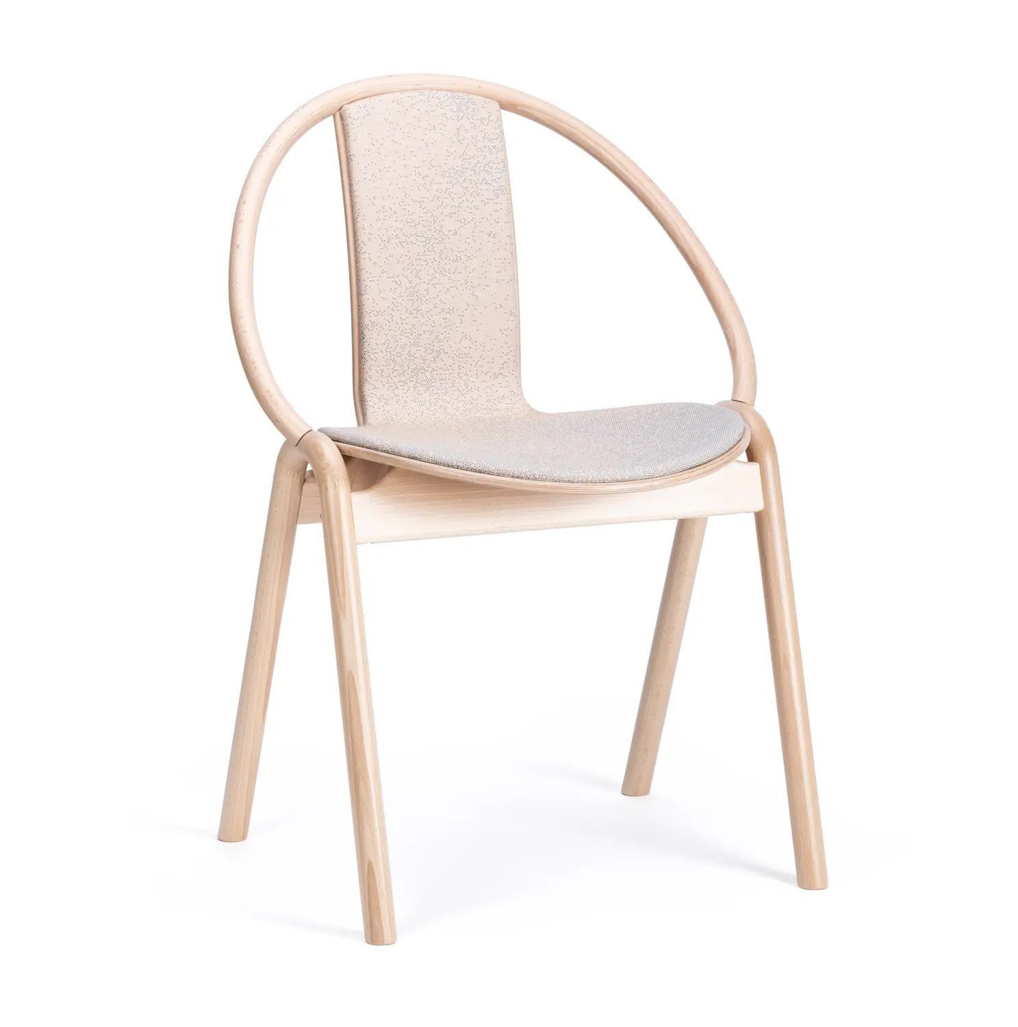 Moderner Esszimmerstuhl - AGAIN - TON a.s. - Stoff / Leder / aus Buche