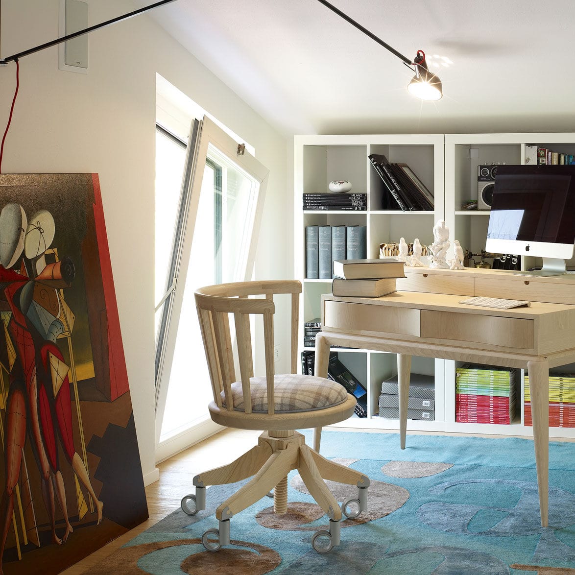 Moderner Bürostuhl - UDINÌ - Volpi - Stoff / Gestell aus Holz / Polster