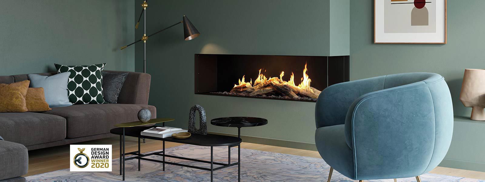 Gaskamin - VISIO ECK - attika | RAIS - modern / geschlossene