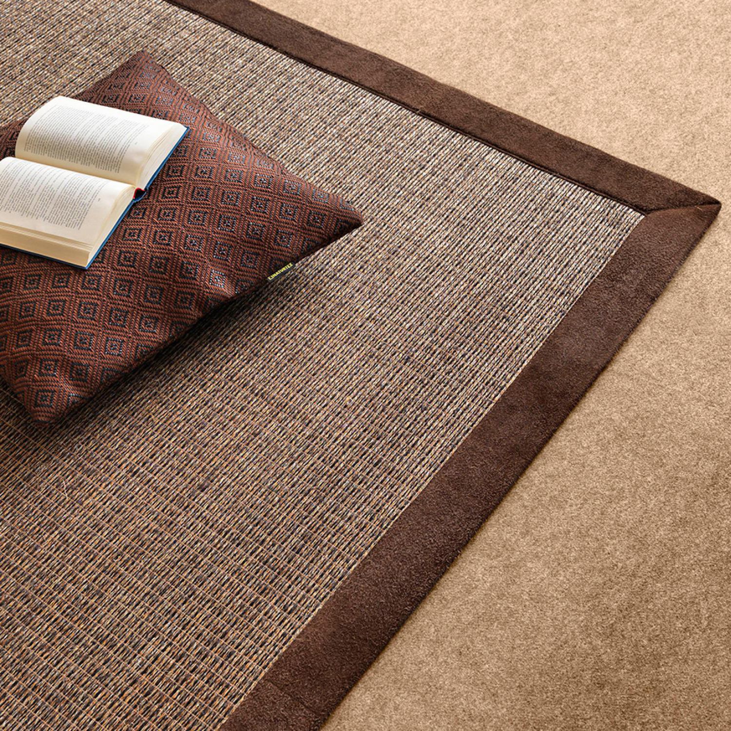 Moderner Teppich - MEDITERRANEAN : SISALAN - NATURTEX - einfarbig / Wolle / Sisal