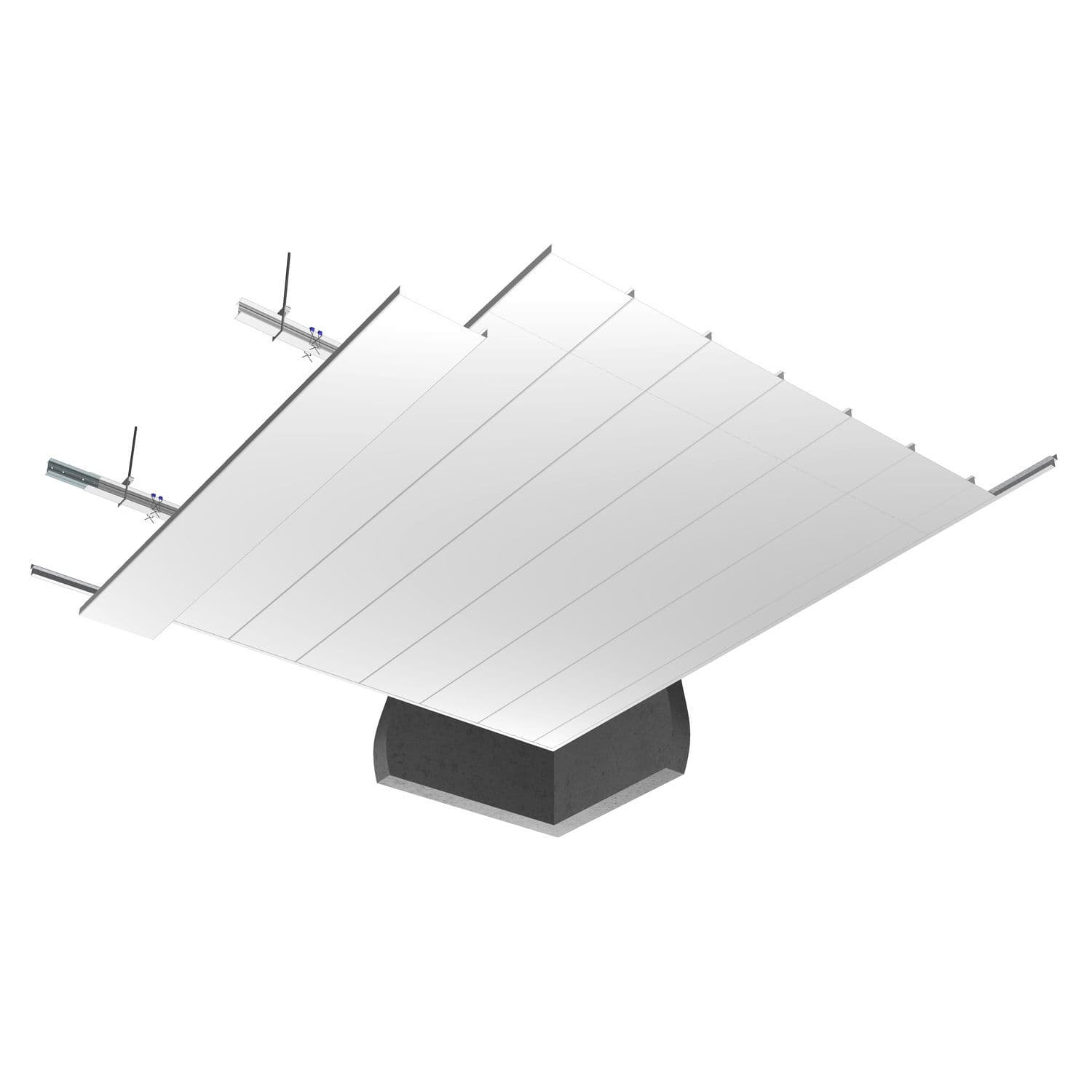 Abgehängte Deckenplatten 595x595 Mm – Weiße Lüftungsgitter Aus ABS, Für Büro & Geschäfte