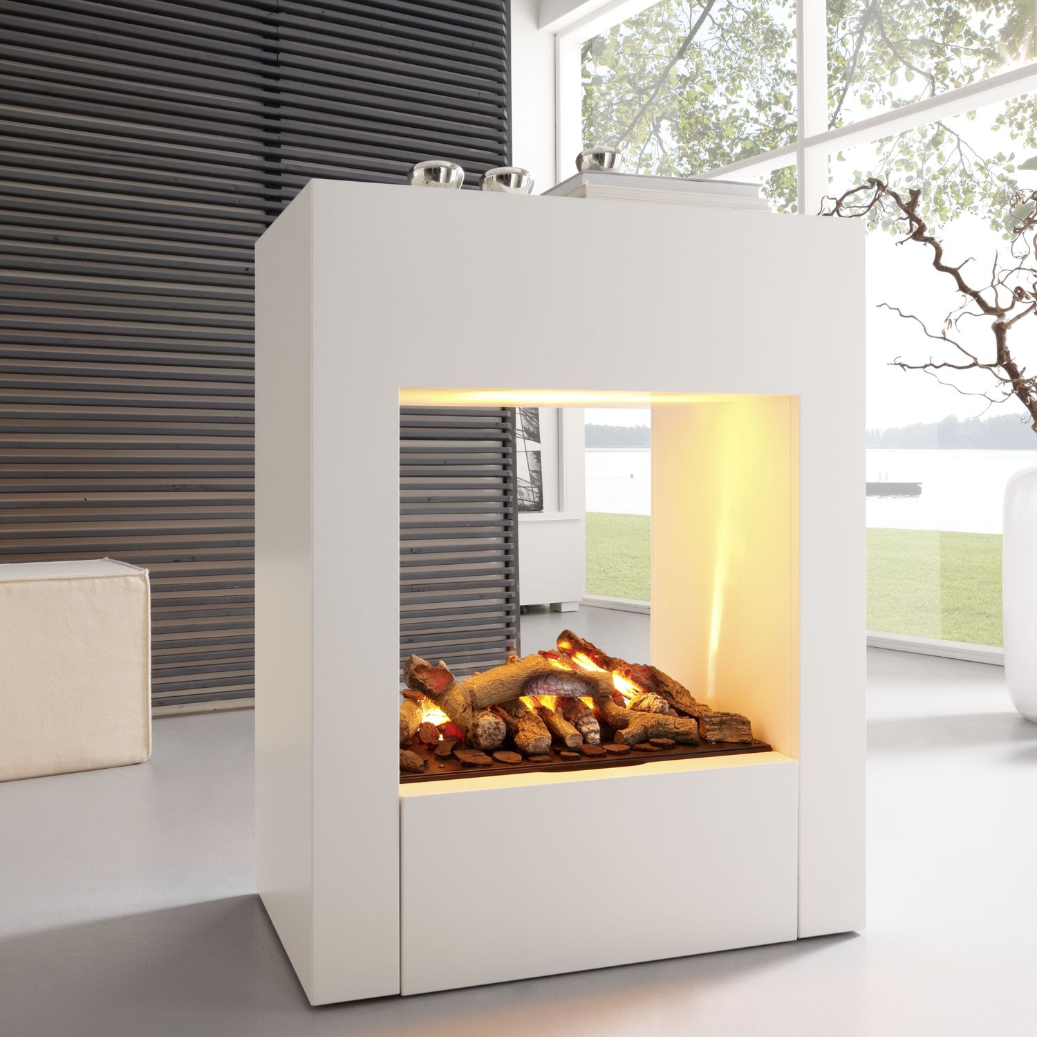 Elektrokamin - LINEA RAUMTEILER 80 M-LED - Kamin-Design GmbH & Co KG