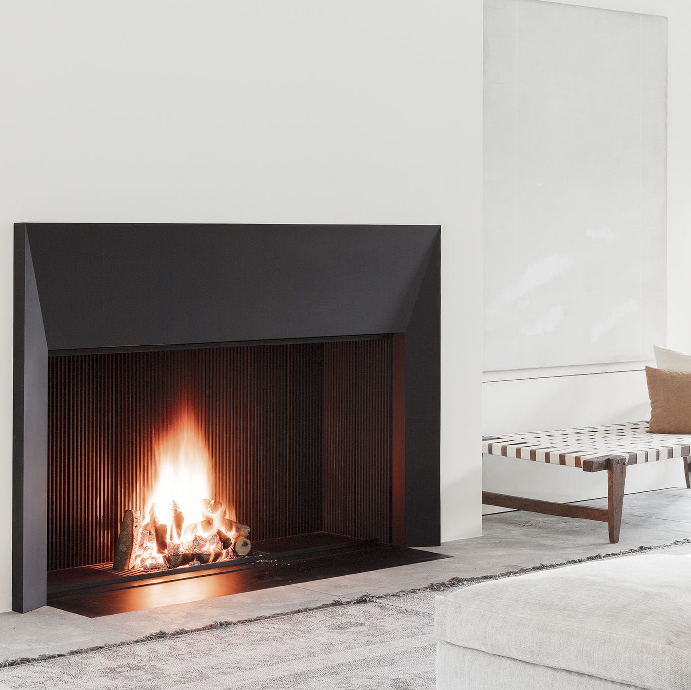 Holzkamin - UNIVERSAL - Metalfire Architectural fireplaces - modern ...