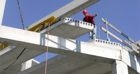 Betonbodenplatte - consolis - Spannbeton / mit Wabenstruktur