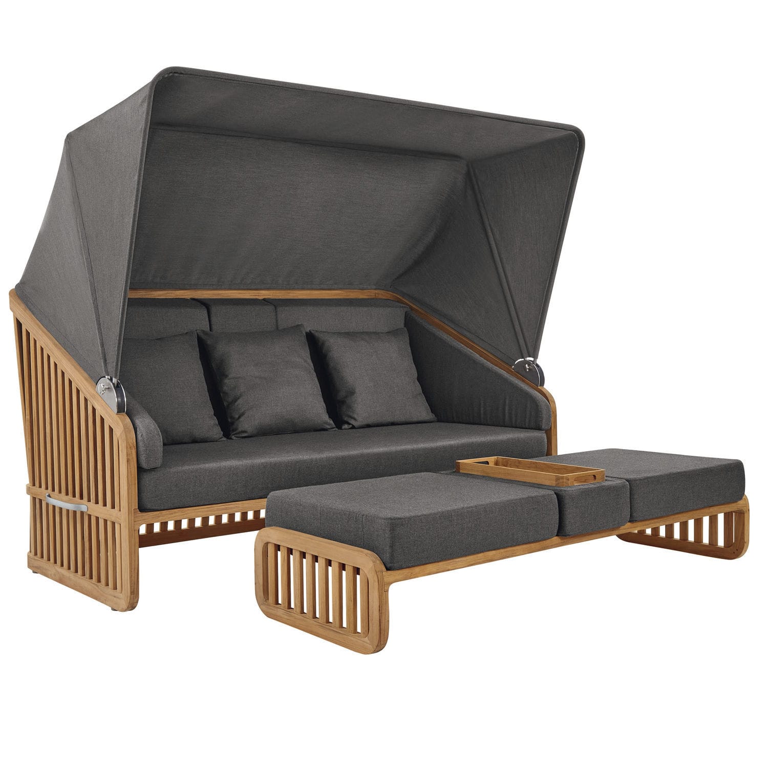 Modernes Sofa Newcastle Garpa für den Außenbereich / grau / Stoff