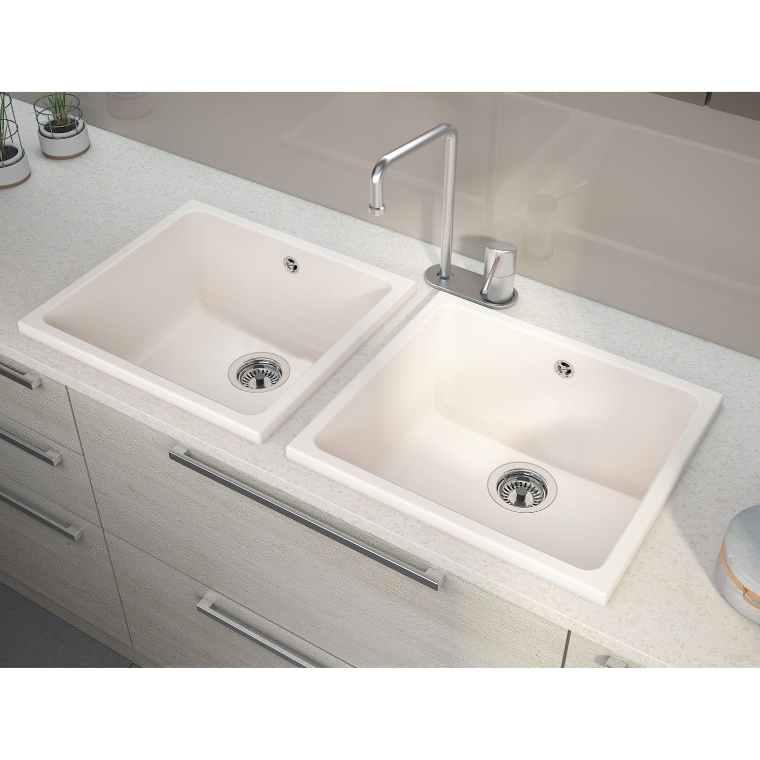 Spüle / 1 Becken - PREMIER 500 - Mundilite - Verbundwerkstoff