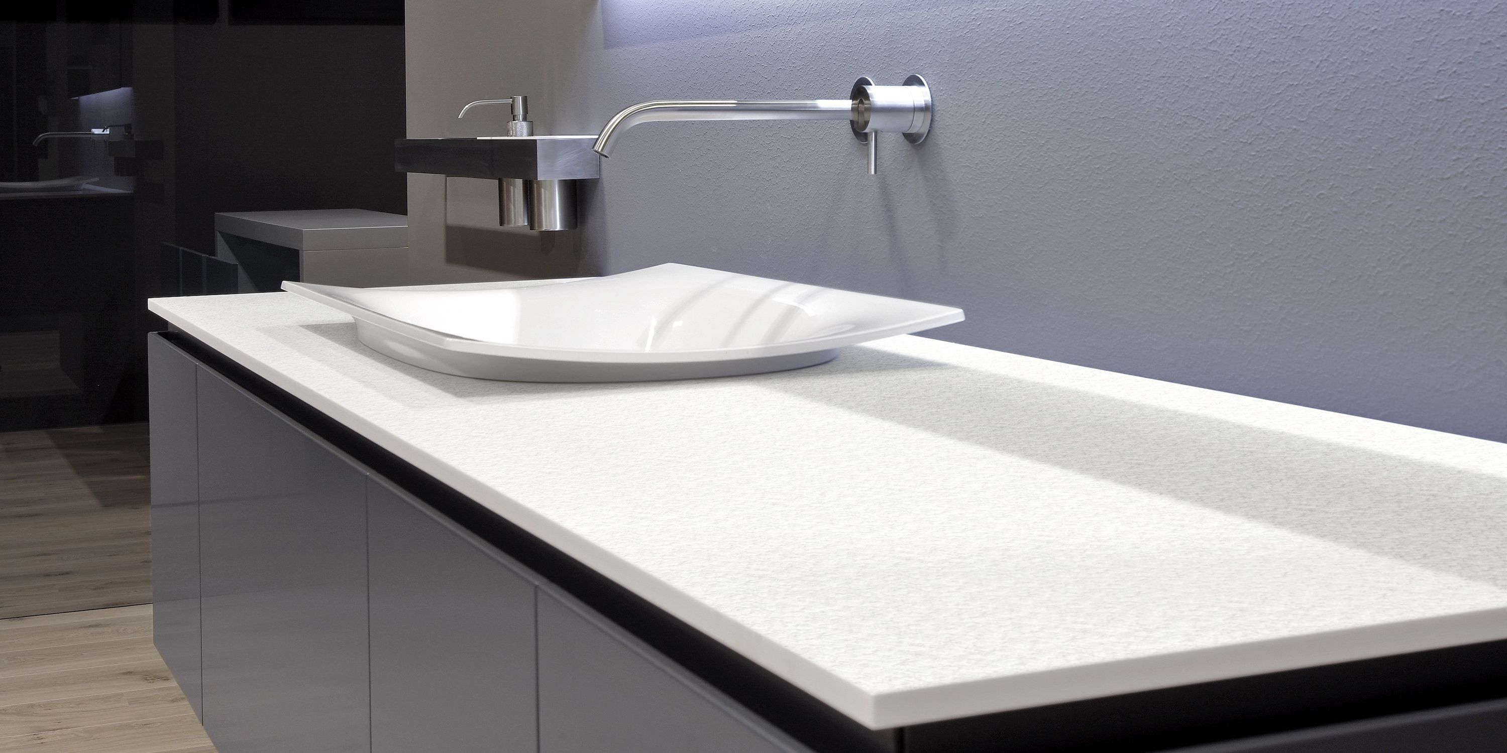 Verbundwerkstoff-Waschtischplatte - BASICO - ANTONIO LUPI