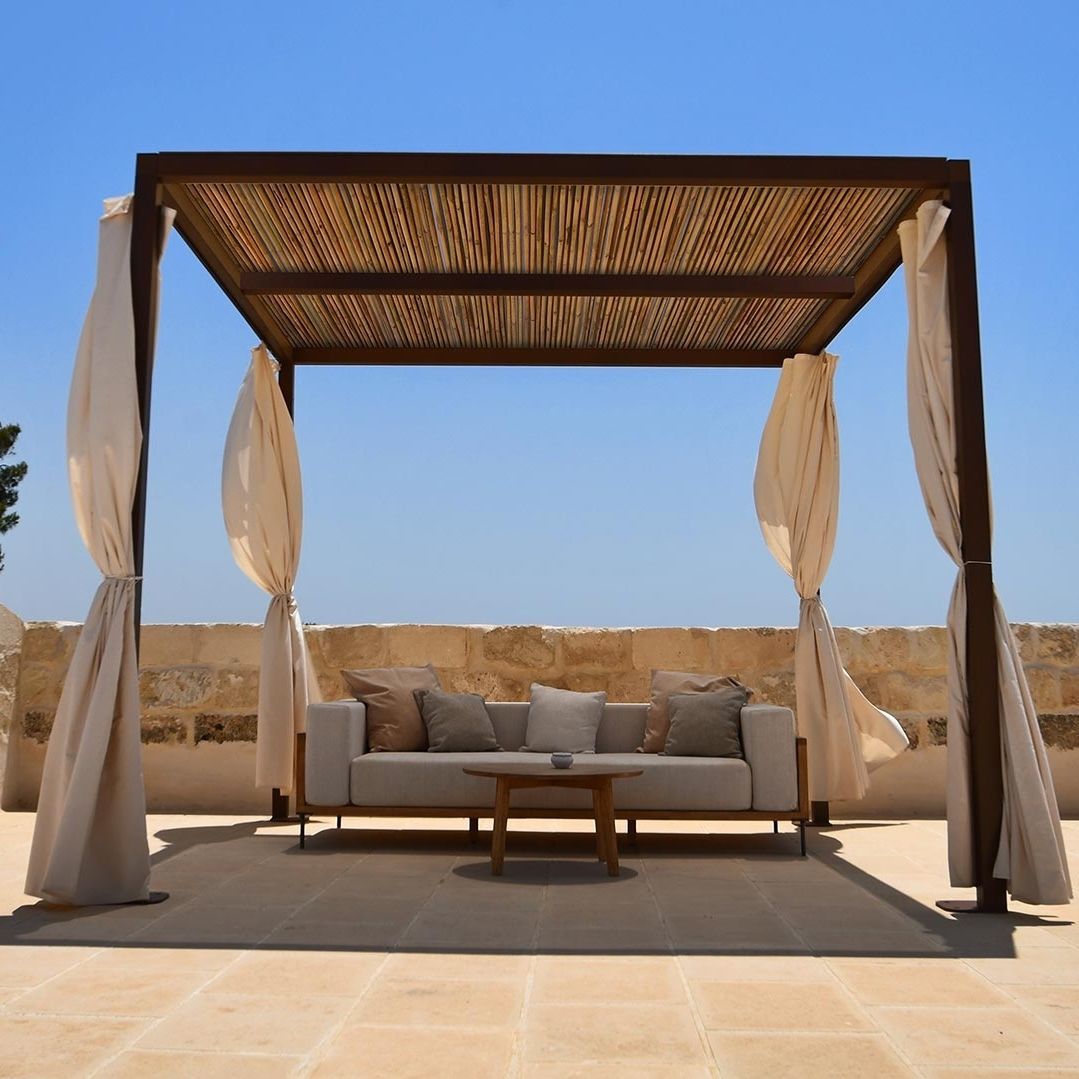 Bambus-Pergola - Beach - SPRECH S.r.l. - selbsttragend / Aluminium /  Polycarbonat