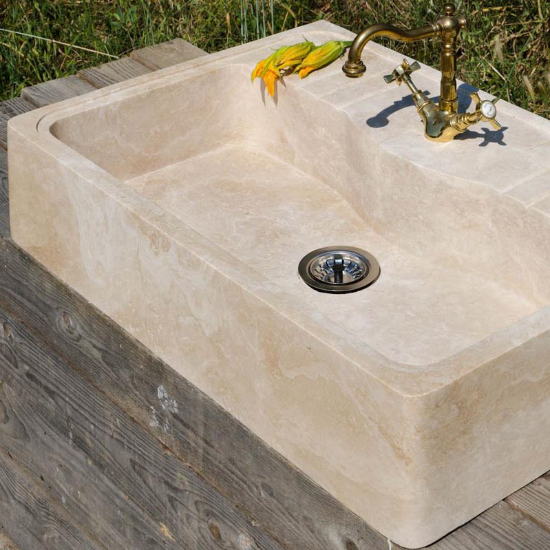 Einbeckenspüle ACQUAIO PIETRE DI RAPOLANO PDR SRL ohne