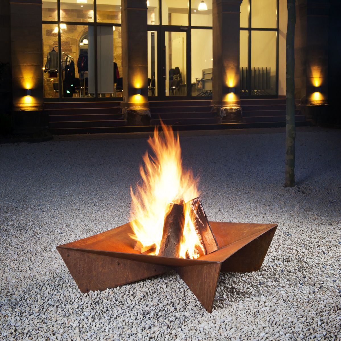 Garten-Feuerstelle / Holz - FLUXUS - keilbach design and products