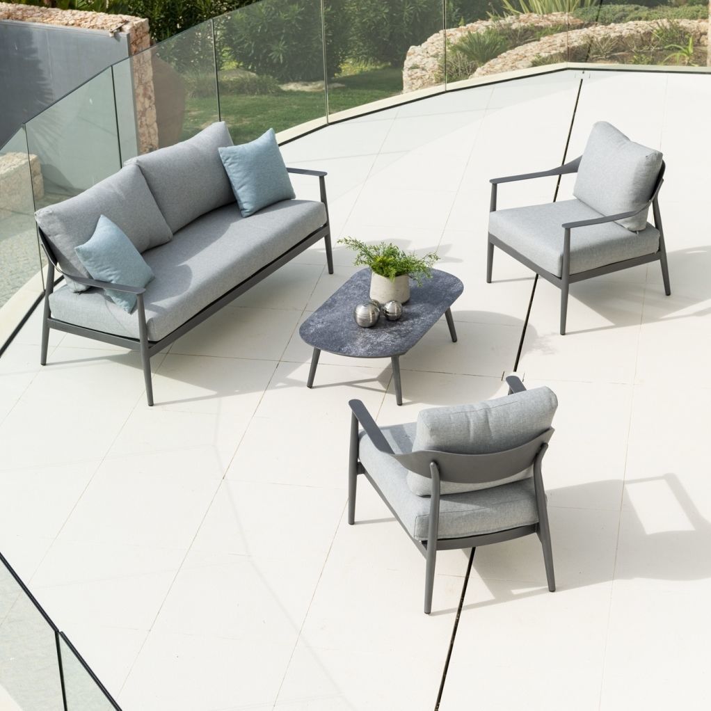 Modernes LoungeGartenmöbel Rimini Alexander Rose Stoff