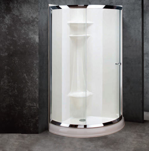 Begehbare Dusche BELLA 361PB CAMLTOMLIN Glas / mit Schiebetür / rund