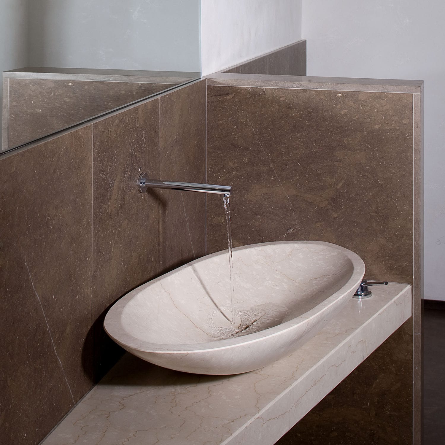 Aufsatzwaschbecken - PIROGA - SALVINI STILE - Naturstein / oval / modern