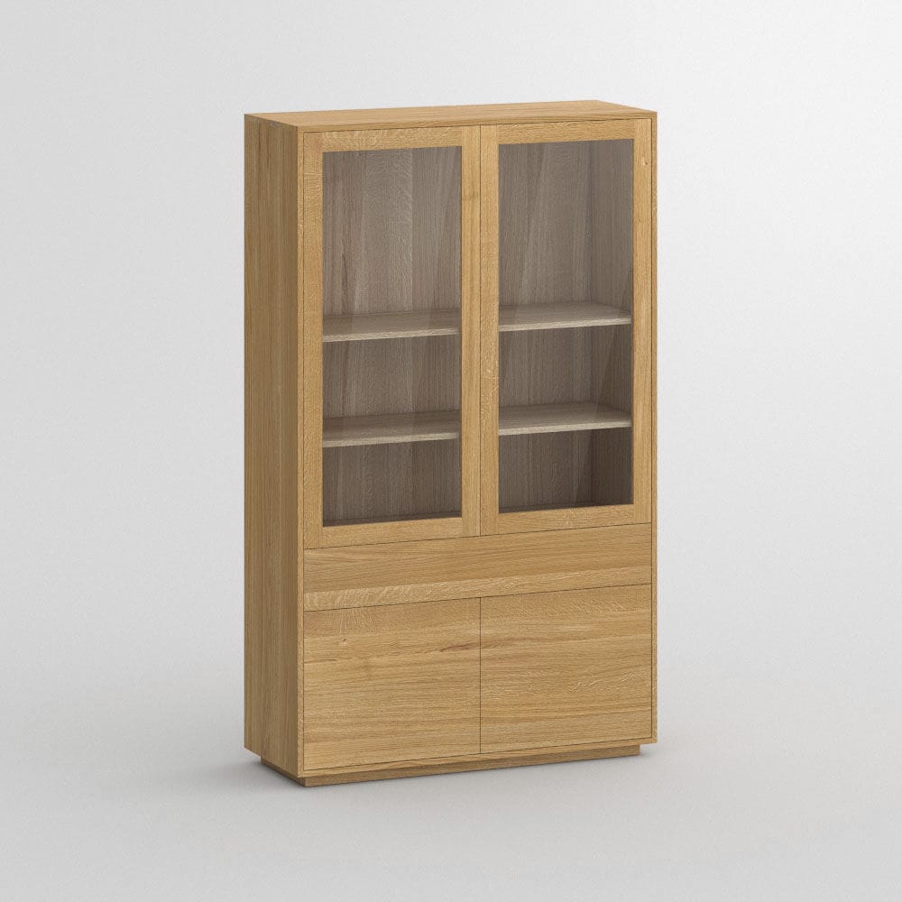 Moderner Geschirrschrank - LINEA HIGH - vitamin design - aus Eiche