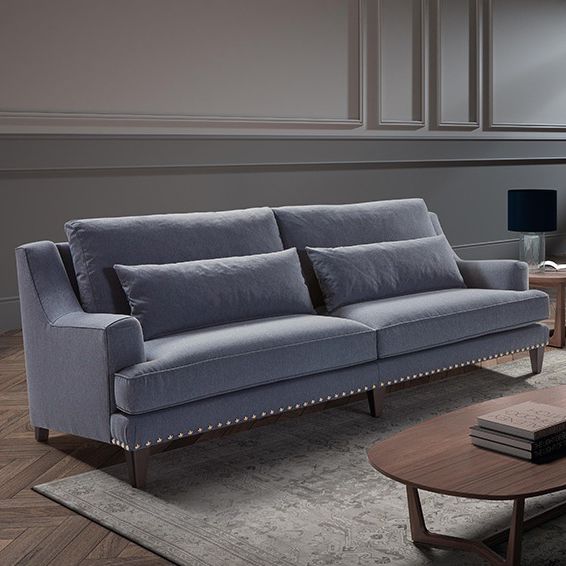 Modernes Sofa OSLO MANUEL LARRAGA braun / beige / blau