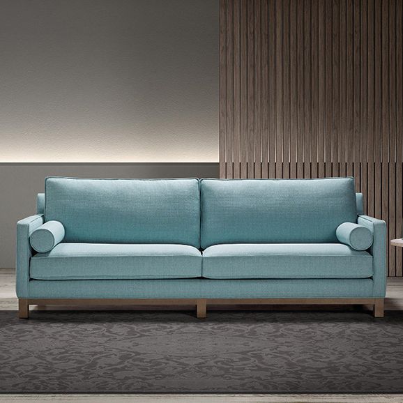 Modernes Sofa ARCA MANUEL LARRAGA beige / blau / Stoff