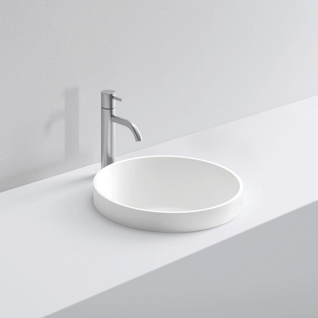 Einbauwaschbecken - BASIC C37 - Milldue - Keramik / rund / modern