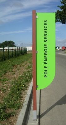 Bodenstehendes Schild KONIC Via Composites Glasfaser / für