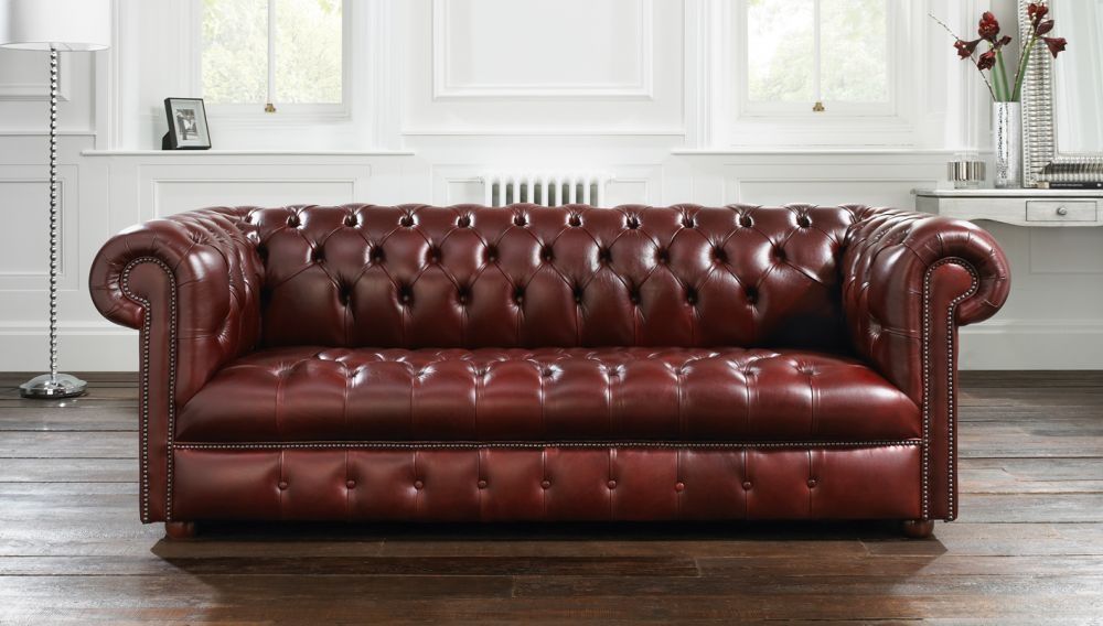 ChesterfieldSofa WINDSOR distinctive chesterfields braun / Leder