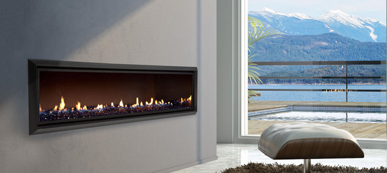 Gaskamin / modern / geschlossene Feuerstelle / doppelseitig - DX1500