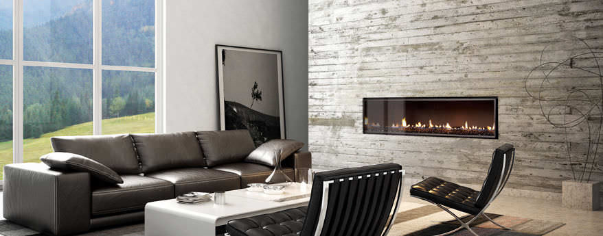 Gaskamin / modern / geschlossene Feuerstelle / doppelseitig - DX1500