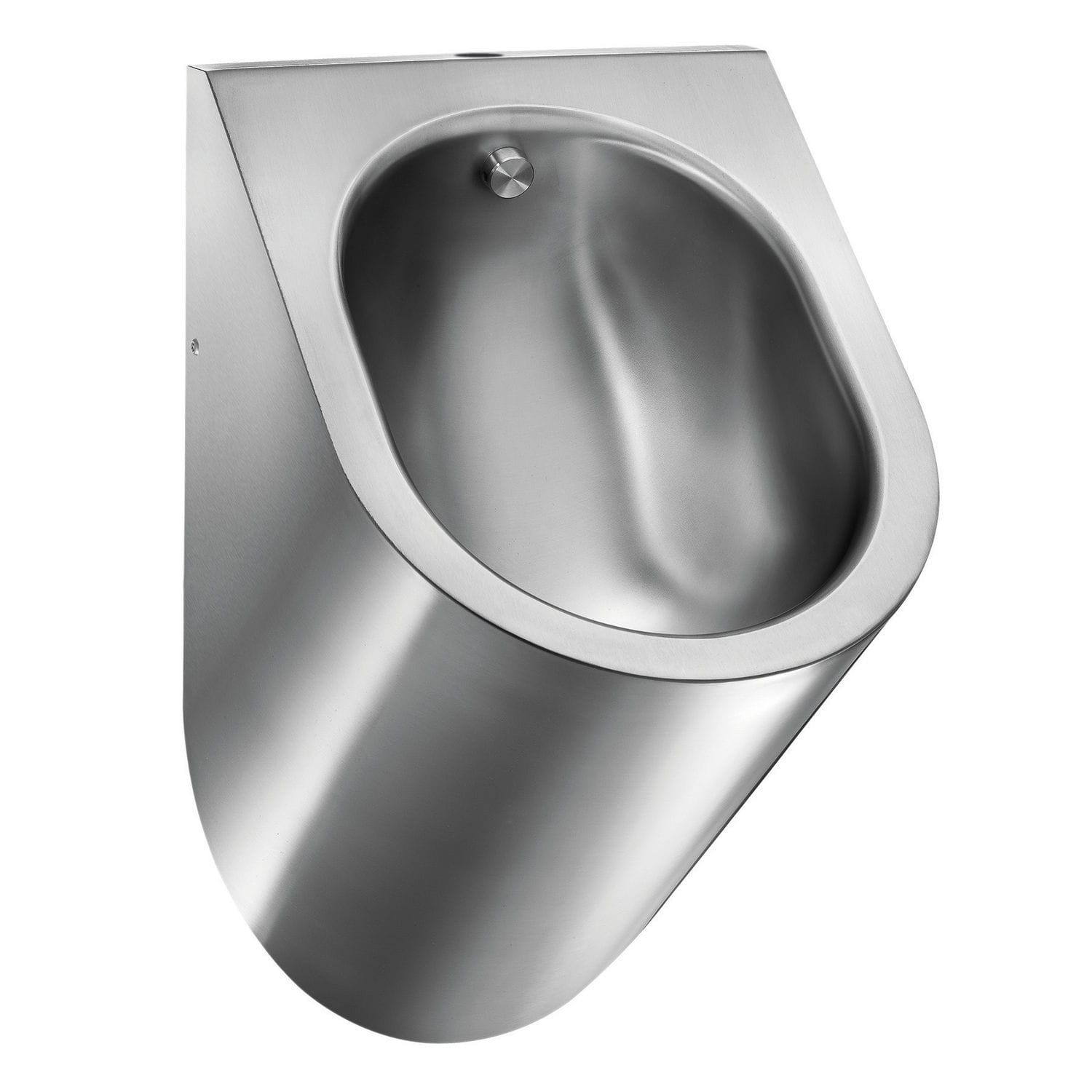 Edelstahl Urinal 304 – Mit Spritzschutz, Wandmontiert, Für öffentliche Toiletten, Schulen, Einkaufszentren