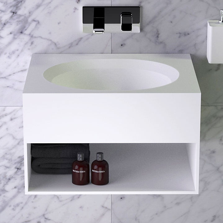 Wandmontierter Waschtisch-Unterschrank - GLOW - KNIEF & CO. GmbH - Holz