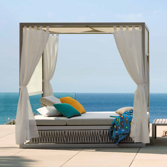 Moderne Sonnenliege KALIFE SIFAS Sunbrella® / Polyester / Aluminium