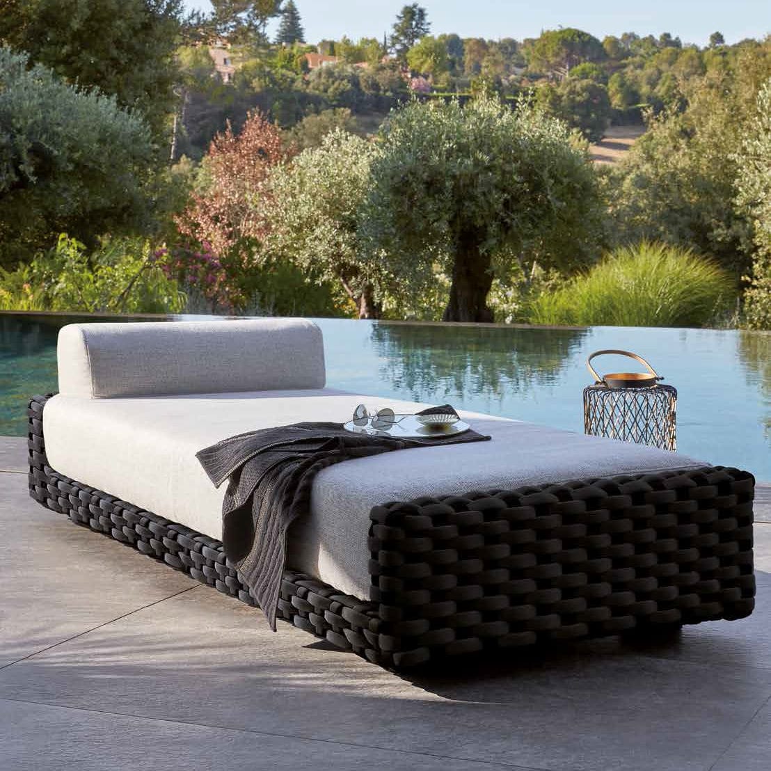 Moderne Sonnenliege RIVIERA SIFAS Sunbrella® / Polyester / Aluminium