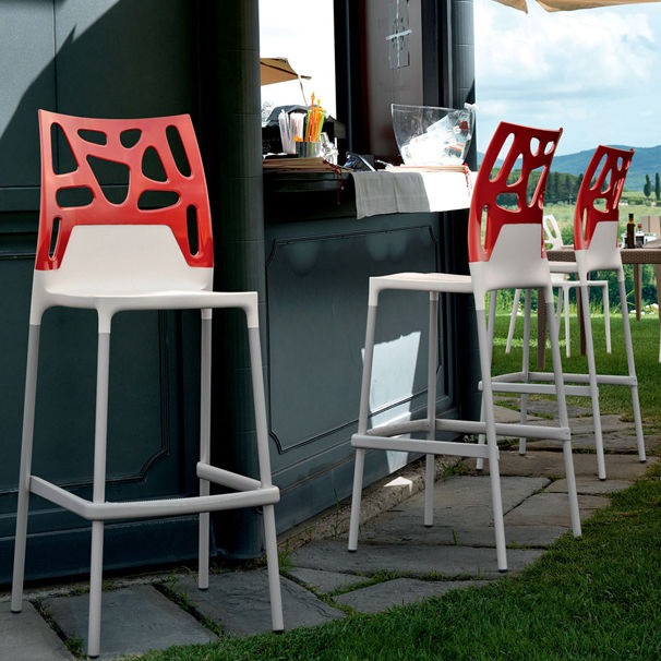 Moderner Barstuhl - EGO-ROCK - PAPATYA - Polypropylen / Polycarbonat