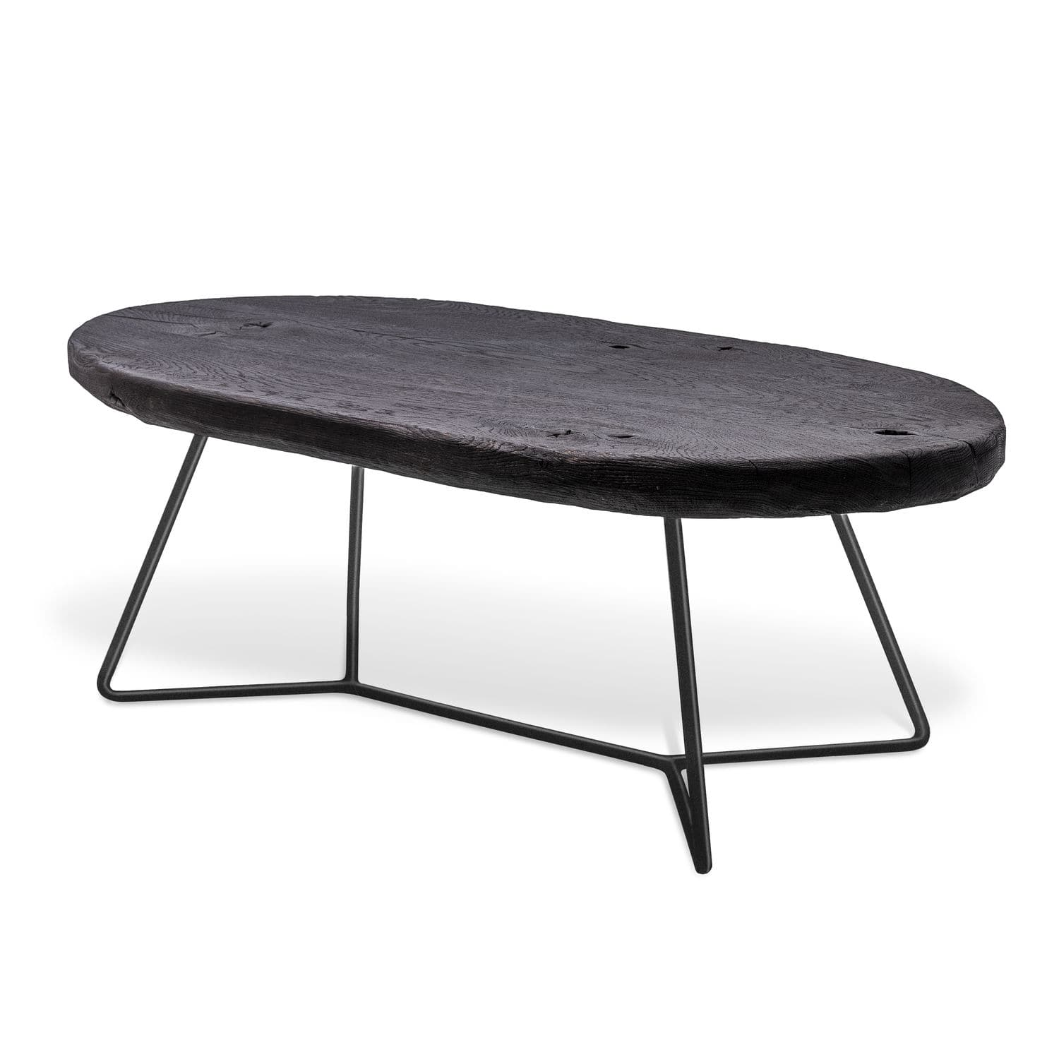 Moderner Couchtisch - JUNA - KFF - Holz / Metall / oval