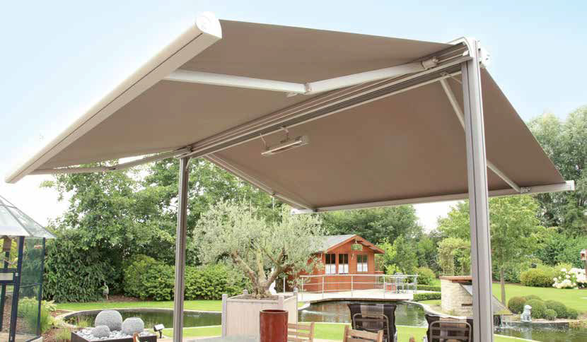 Freistehende Markise TWINSTOR Brustor motorisiert / für Terrasse