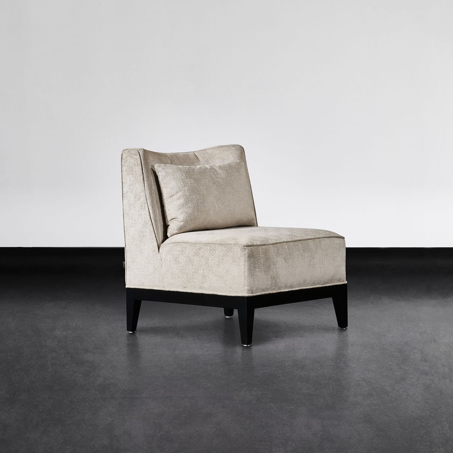Moderner Kaminsessel CALDER XVL HOME COLLECTION Leder / Stoff / Holz