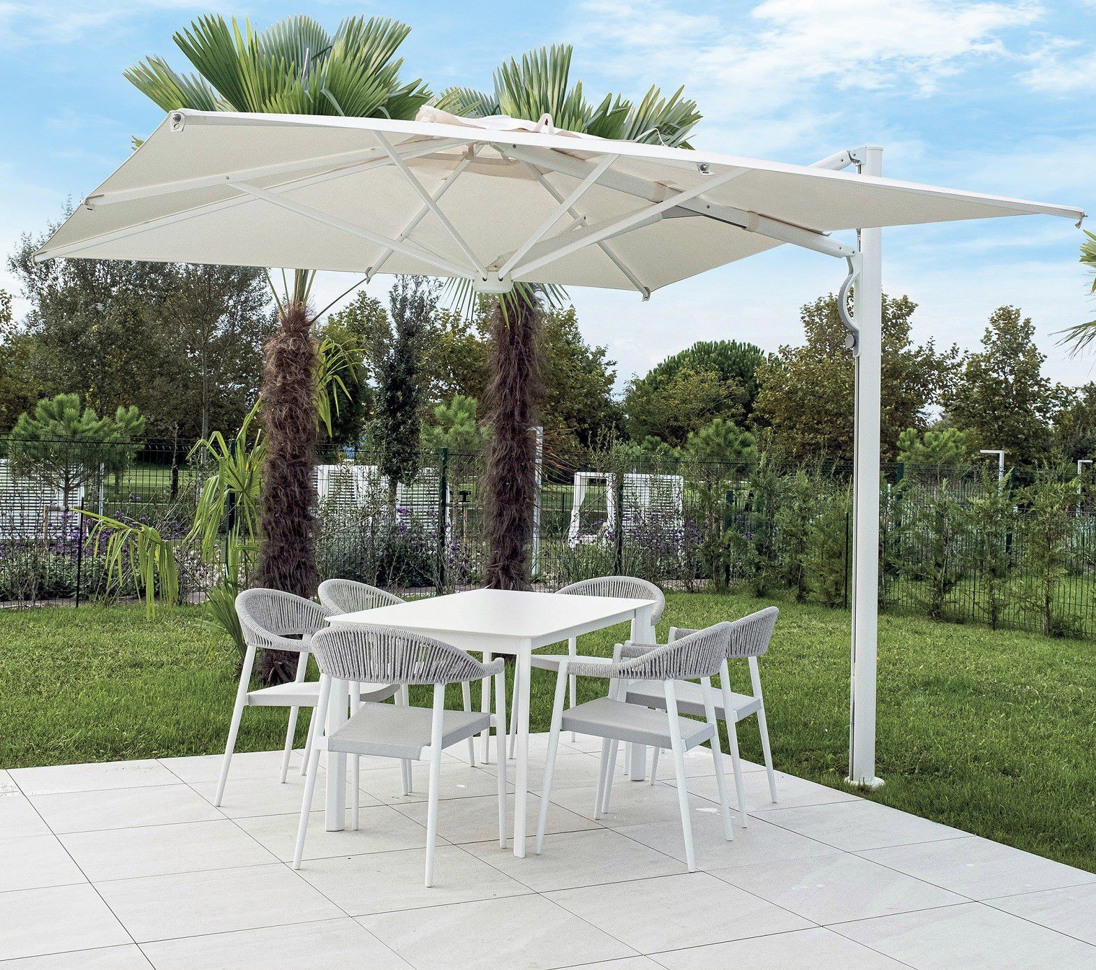 Quadratischer Sonnenschirm Astro StarWhite Scolaro rechteckig