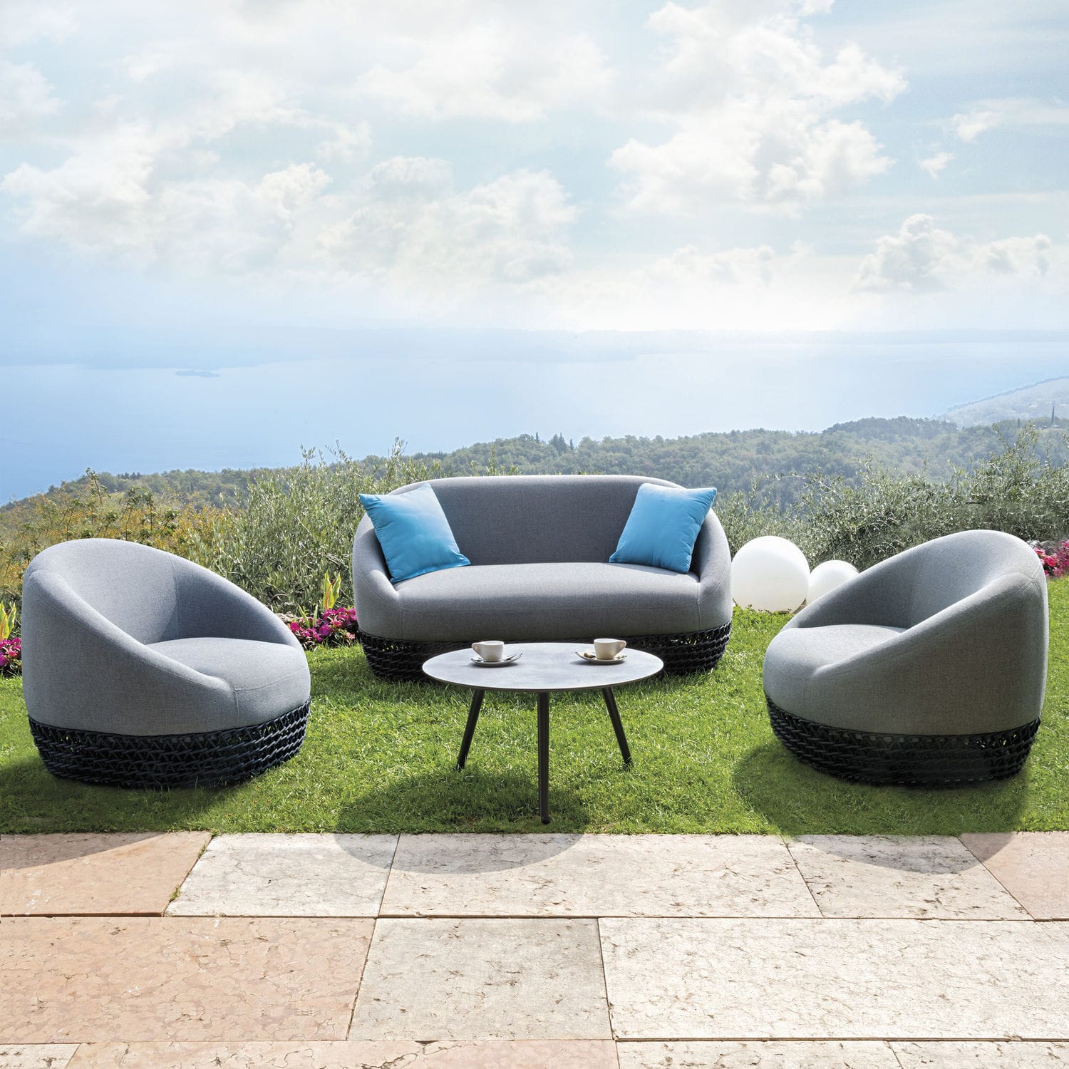 Modernes Lounge-Gartenmöbel - Tonga Lounge - Contral - Sunbrella® / HPL ...