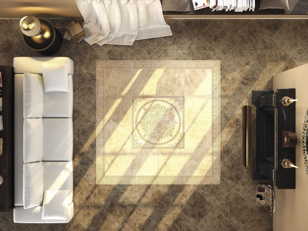 Innenraum-Fliesen - BABYLON - APE - bodenstehend / Feinsteinzeug / Motiv