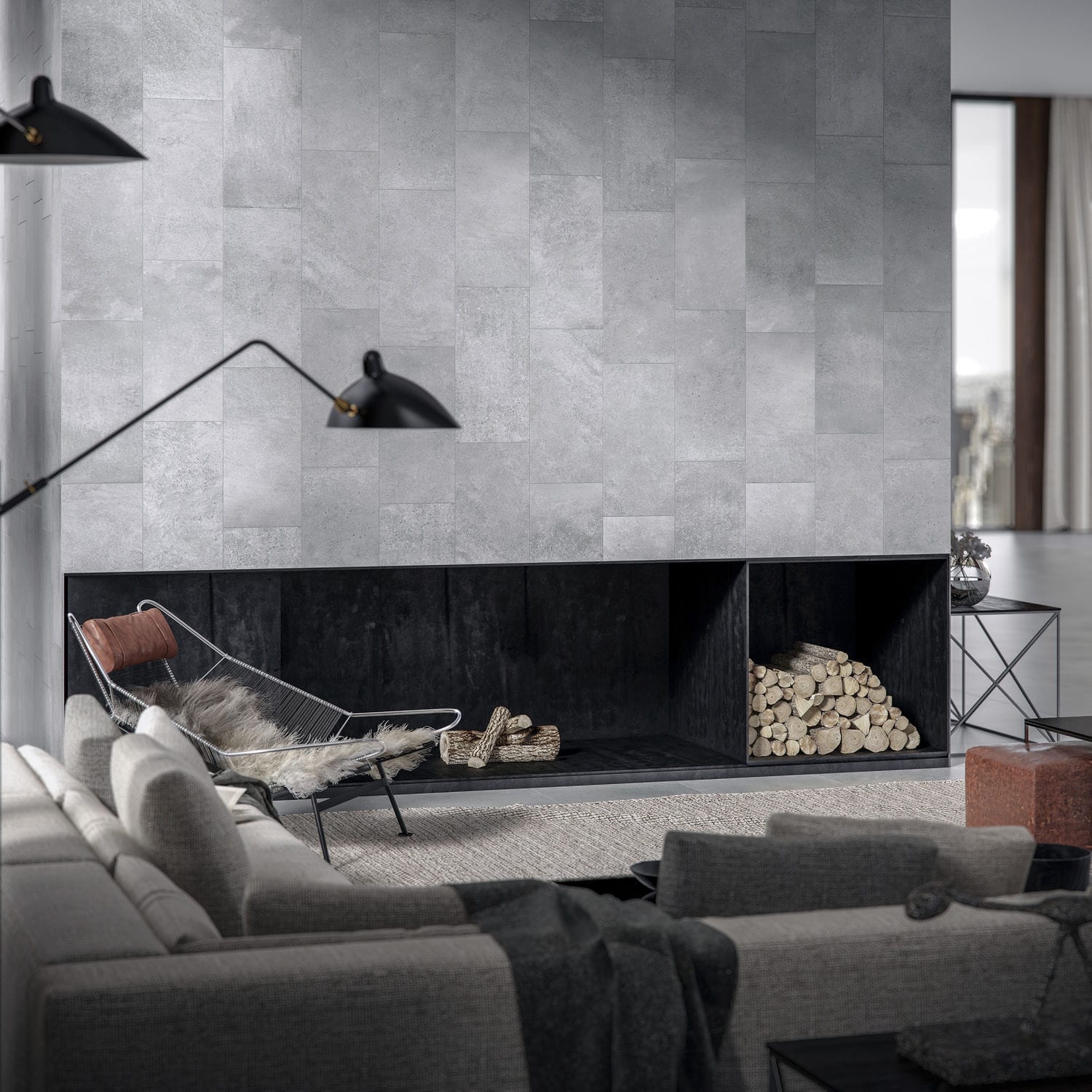 BadezimmerFliesen EVERSTONE DOMINO Wohnzimmer