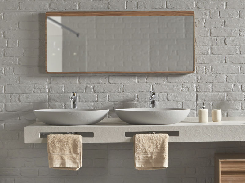 Aufsatzwaschbecken - ACQUABELLA - oval / Verbundwerkstoff / modern