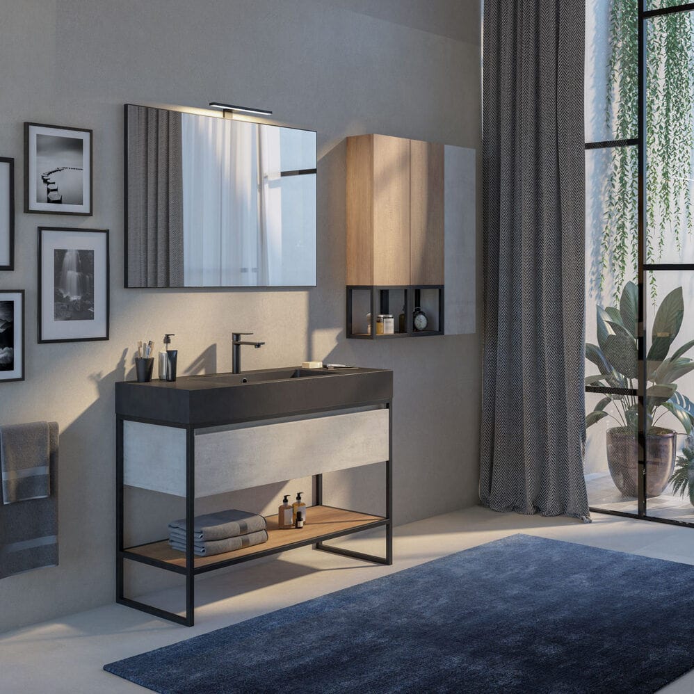 Waschbecken-Unterbau / Metall - URBAN STRUTTURA 05 - LEGNOBAGNO