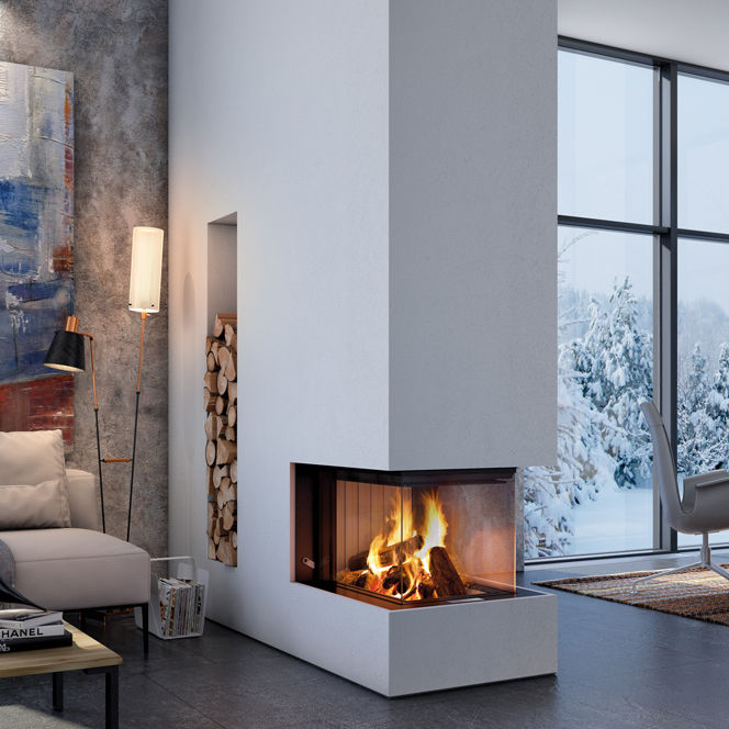 Kamineinsatz 3 Sichtseiten Premium A U 70h Spartherm The Fire Company Holz Premium A U 70h, 3 Sided Fireplace Inserts