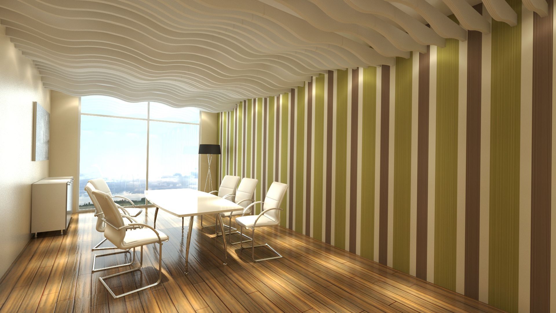 Akustikplatte für Decken - FINS - Soundtect - Polyester / feuerfest