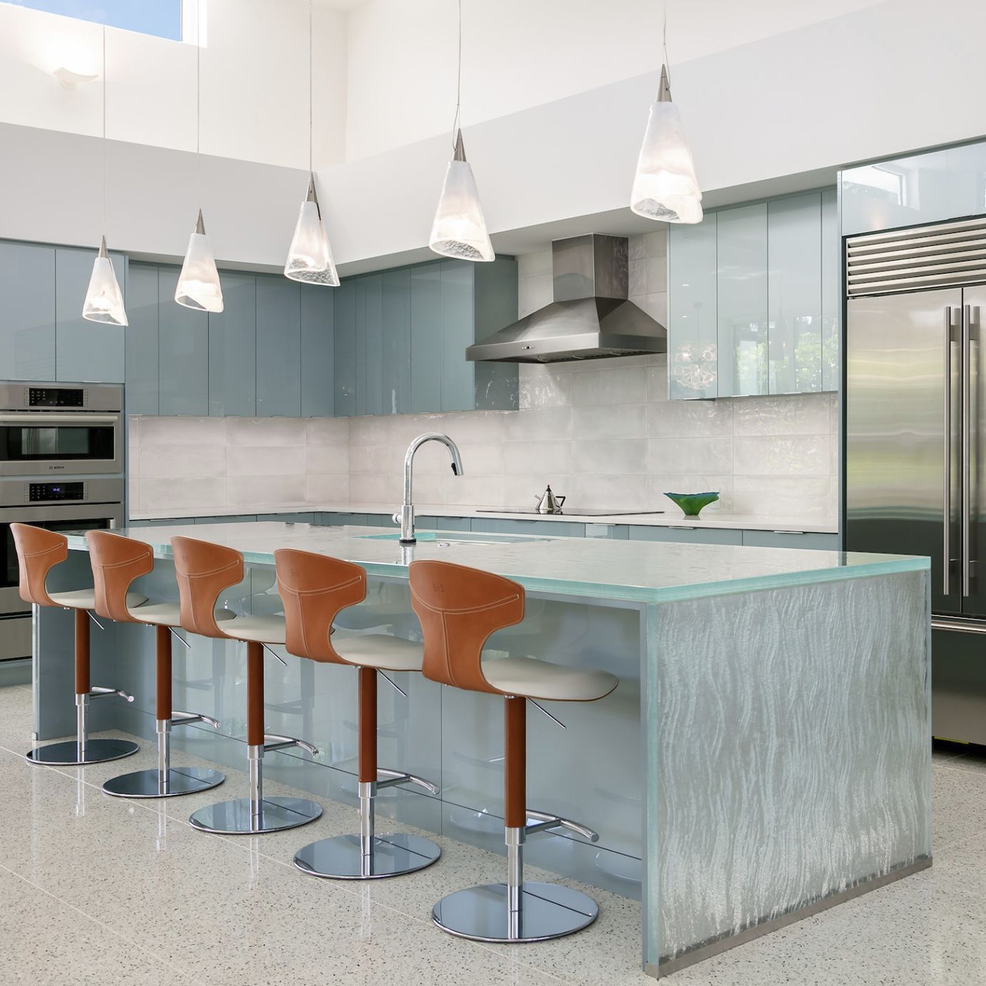 Glasarbeitsplatte - ThinkGlass - für Küchen / hitzebeständig