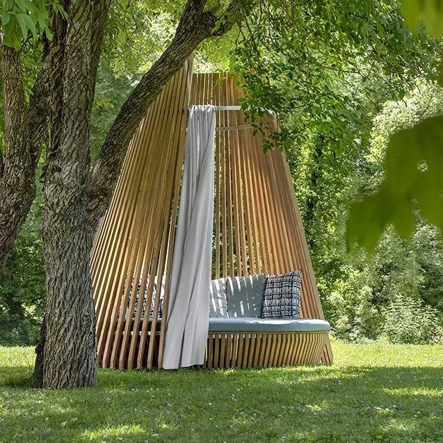GartenBett / Himmel Hut Ethimo rund / Doppelbett / modern