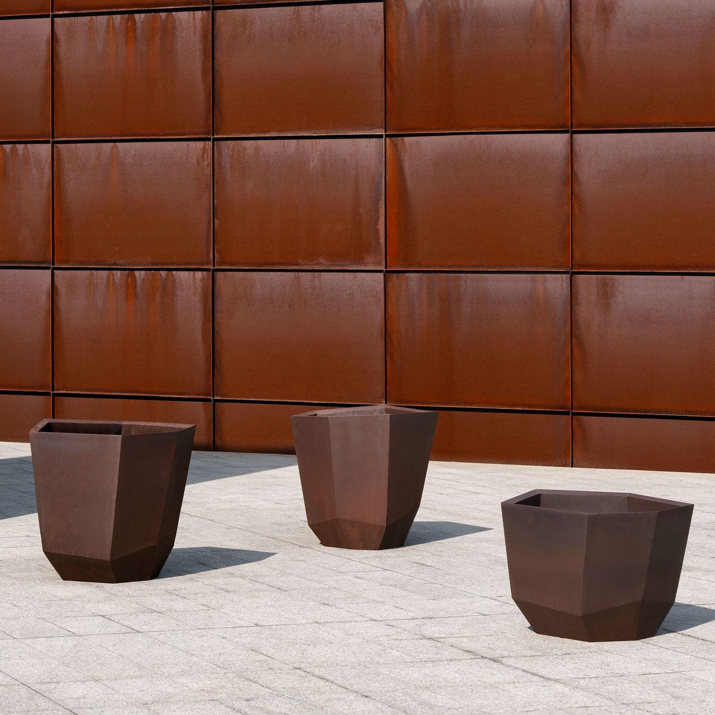 CORTEN®StahlPflanzkübel HAGANE DOMANI modern / braun / Außen