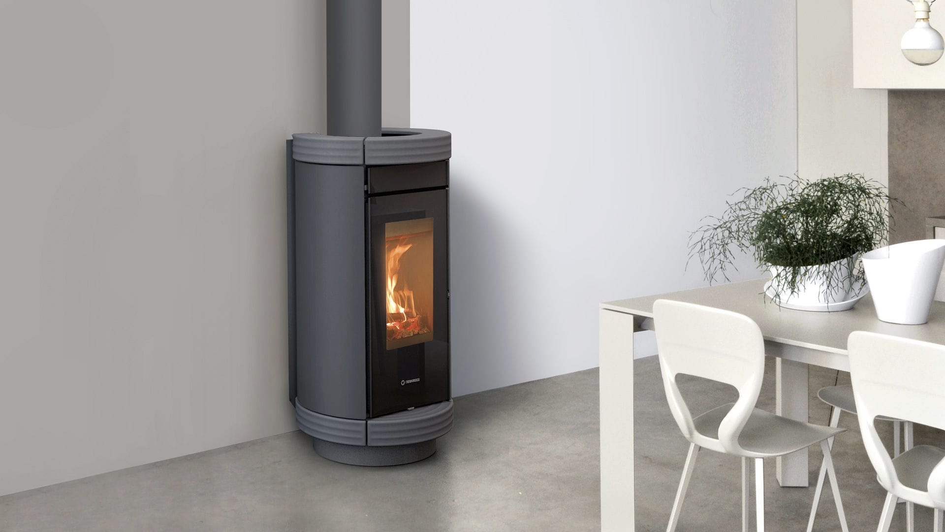 Holz-Kaminofen - DORICA METALCOLOR - THERMOROSSI - Metall / Steingut