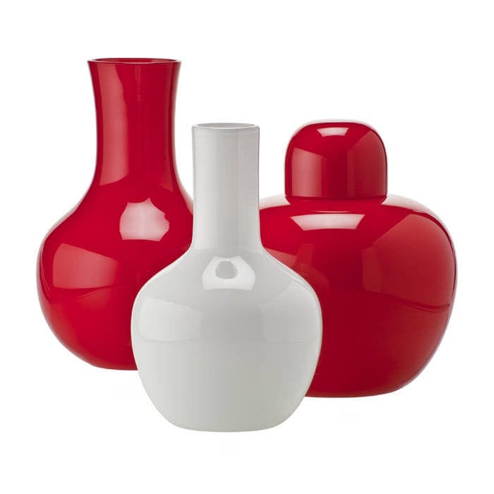 Moderne Vase CINESI Venini geblasenes Glas / rot