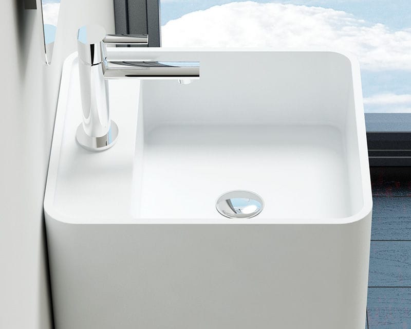 Freistehendes Waschbecken - SB-01-A - Badeloft GmbH - quadratisch / aus