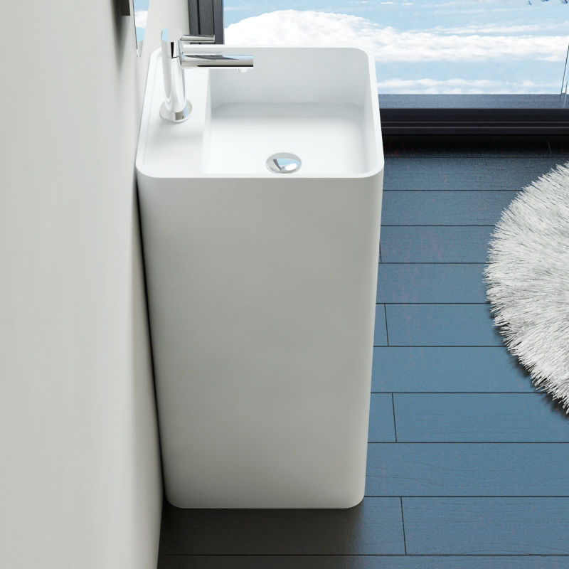 Freistehendes Waschbecken - SB-01-A - Badeloft GmbH - quadratisch / aus