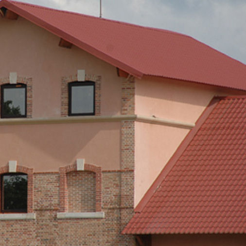 Sandwichplatte für Dächer / Deckblech aus verzinktem Stahl / PUR-Kern