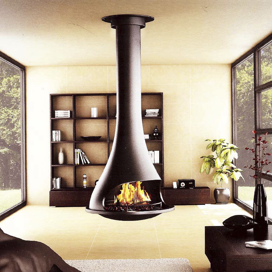 Holzkamin - TATIANA 997 - JC BORDELET - modern / hängend / offene